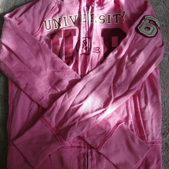 VINTAGE Y2K Pink by Victoria's Secret pink zip-up hoodie size Small - Picture 10 of 10